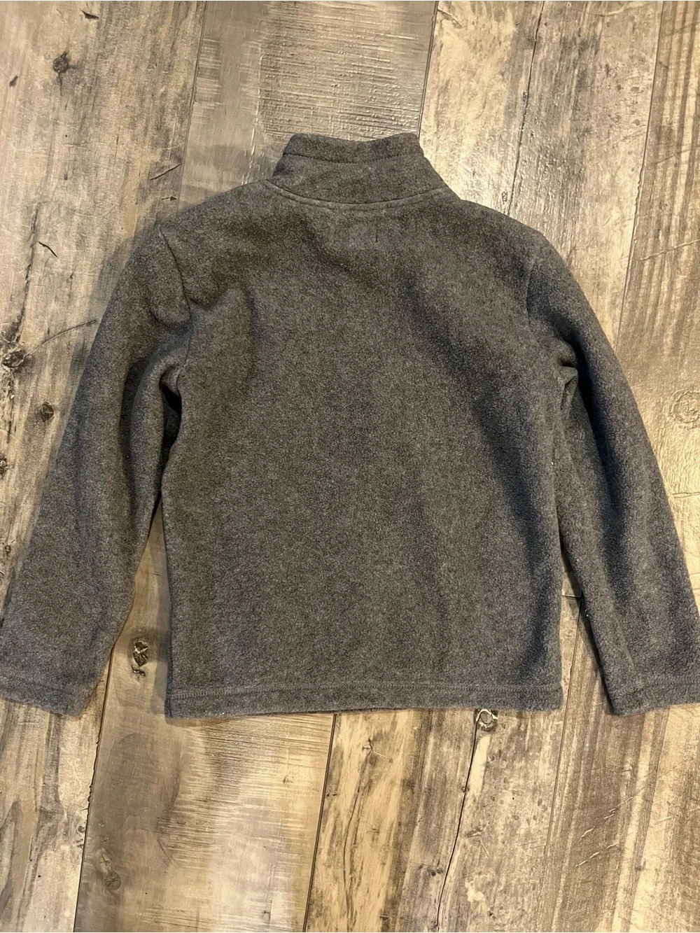 The Children’s Place Youth 7/8 Gray Quarter Zip Fleece Pullover